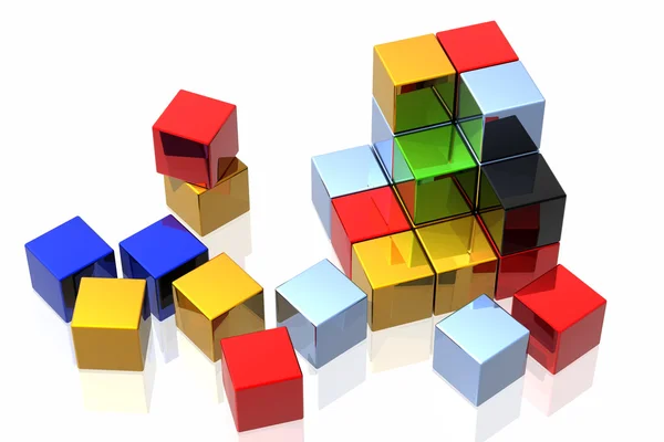 Барвистий кубів — стокове фото