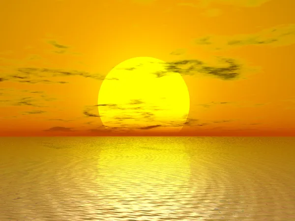 Θάλασσα και ουρανός στο ηλιοβασίλεμα — Φωτογραφία Αρχείου