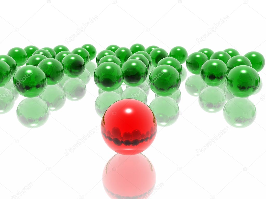 Red unique sphere