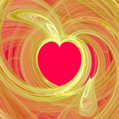 Red abstract heart clipart