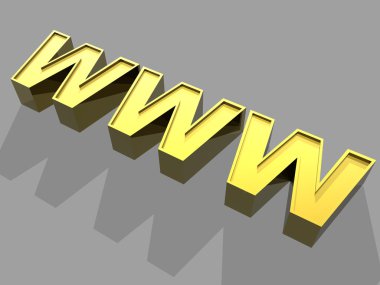 3d World Wide Web internet symbol clipart