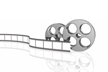 Blank film strip and reels clipart