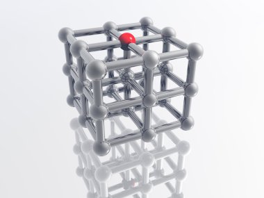 3D molecule clipart