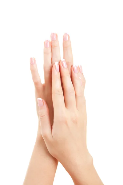 El cuidado de las manos de mujer hermosa — Foto de Stock