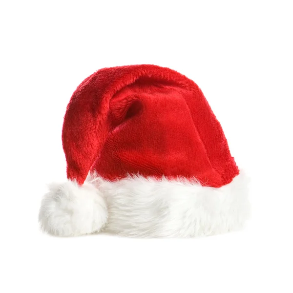 Klobouk Santa izolován v bílém pozadí — Stock fotografie