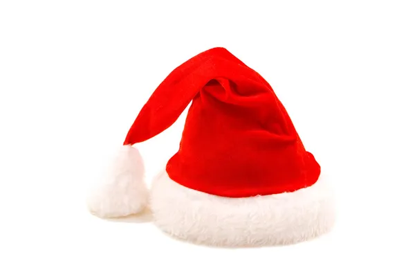 Cappello Babbo Natale isolato su sfondo bianco — Foto Stock