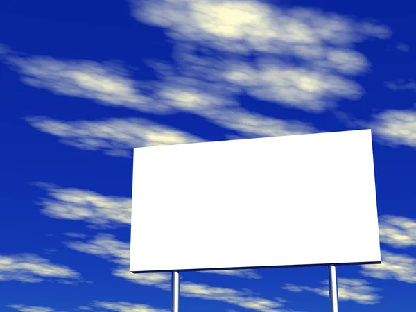Порожній рекламний щит і небо на задньому плані — стокове фото