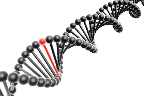 Nucleotide rosso da un DNA — Foto Stock