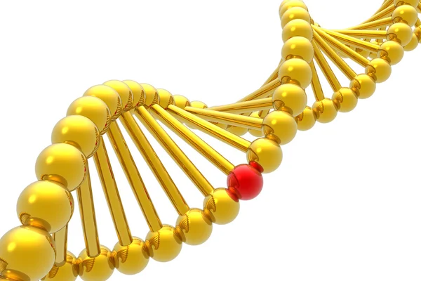 Red nucleotide from a DNA — Stock Photo, Image