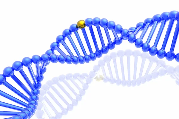 Arany nukleotid egy DNS-ből — Stock Fotó