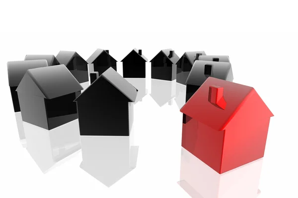 Einzigartiges rotes Haus — Stockfoto