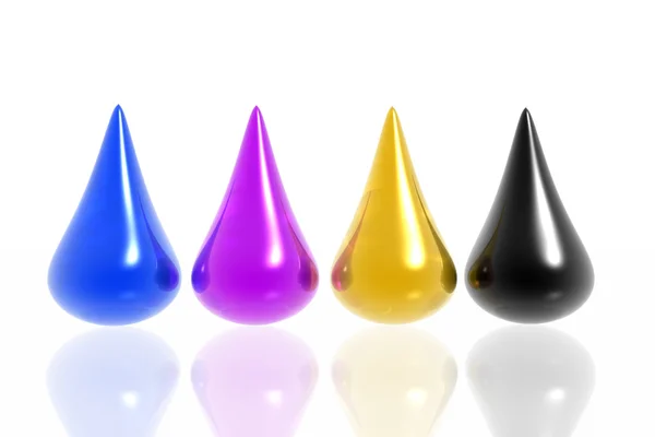 stock image CMYK drops