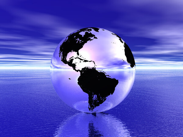 Globe in ocean (see more in my portfolio)