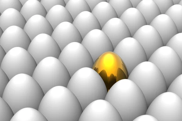 Unikatowe złote jajko wielkanocne — Zdjęcie stockowe