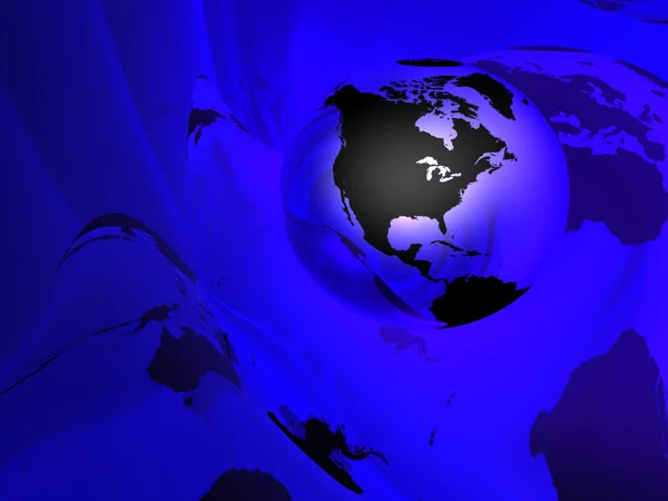 Erde, abstrakte 3D-Illustration — Stockfoto