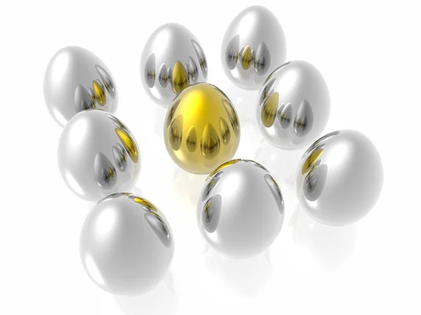 Egyedi arany-tojás — Stock Fotó