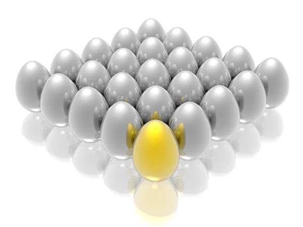 Einzigartiges goldenes Ei — Stockfoto