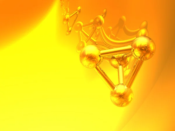 Рендер молекулы — стоковое фото