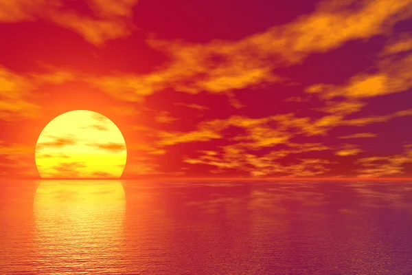 Rode zonsondergang — Stockfoto