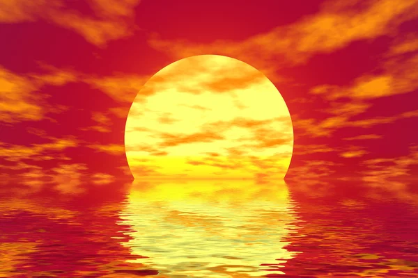Vörös naplemente — Stock Fotó