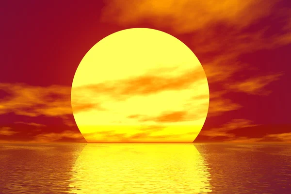 Pôr do sol dourado — Fotografia de Stock
