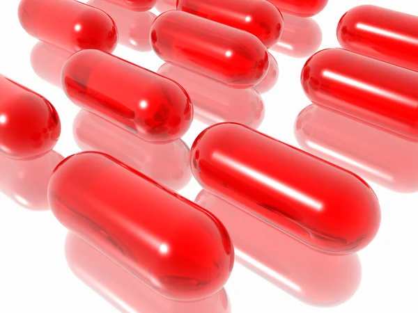 Röda piller — Stockfoto