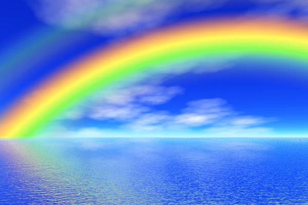 stock image Rainbow in the sea