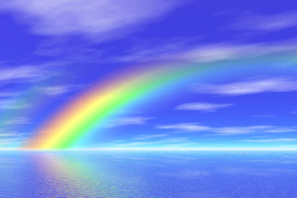 Arco iris en el mar — Foto de Stock