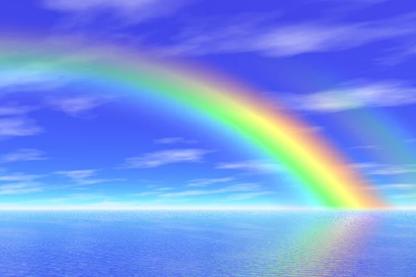 大海中的彩虹 — 图库照片