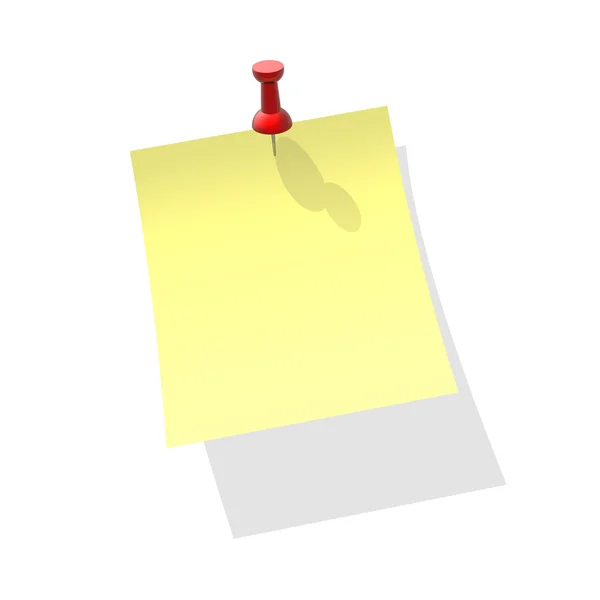 Papier żółtym wpiętych — Zdjęcie stockowe