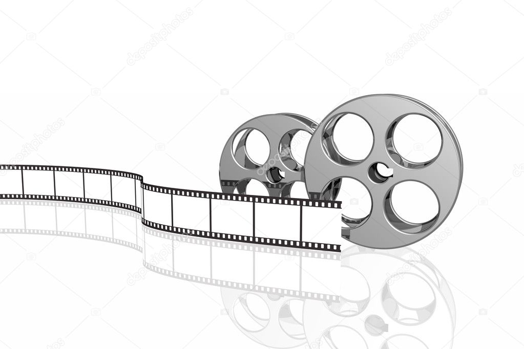 Blank film strip and reels Stock Photo by ©suravid 9759360