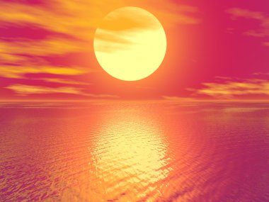 Red Sunset clipart