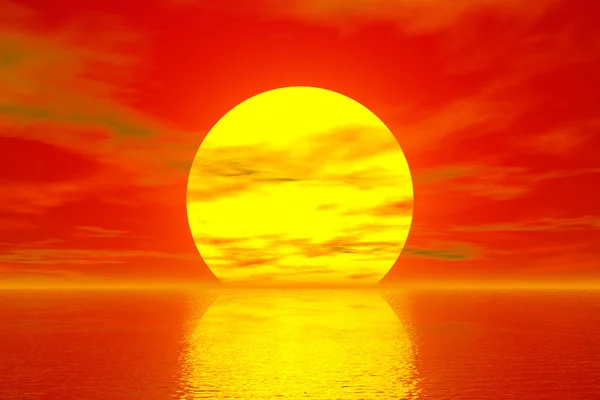 Kırmızı günbatımı — Stok fotoğraf