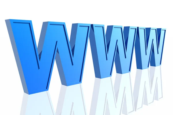 3d World Wide Web símbolo de Internet — Foto de Stock
