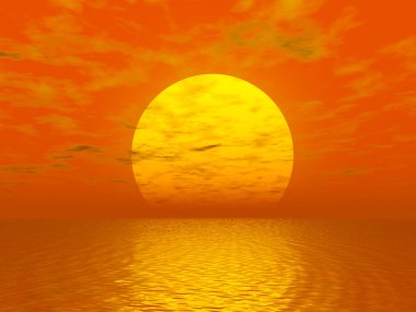 Red Sunset clipart