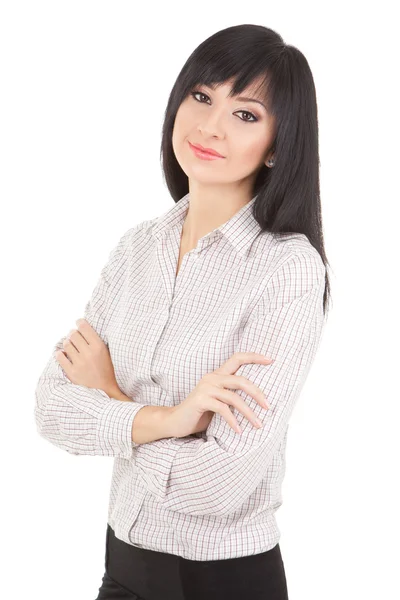 Junge Geschäftsfrau isoliert auf weißem Hintergrund — Stockfoto