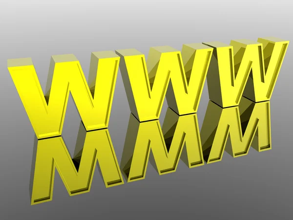 Símbolo de internet 3d World Wide Web — Fotografia de Stock