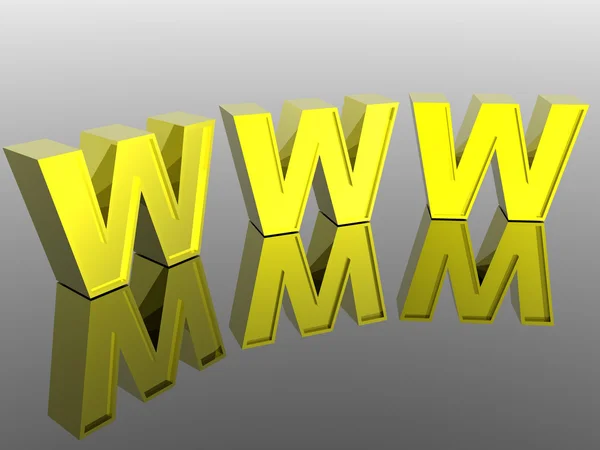 3d World Wide Web Internet Symbol — Stockfoto