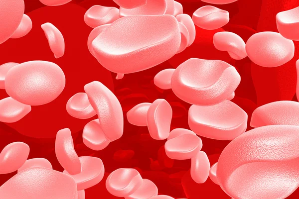 Czerwonych krwinek, renderowania 3d — Zdjęcie stockowe