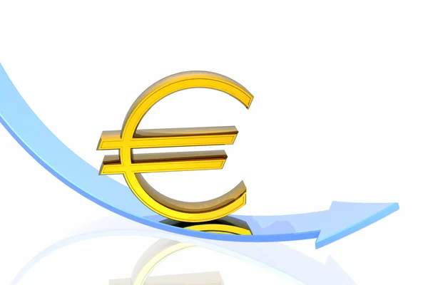 Pád eura — Stock fotografie