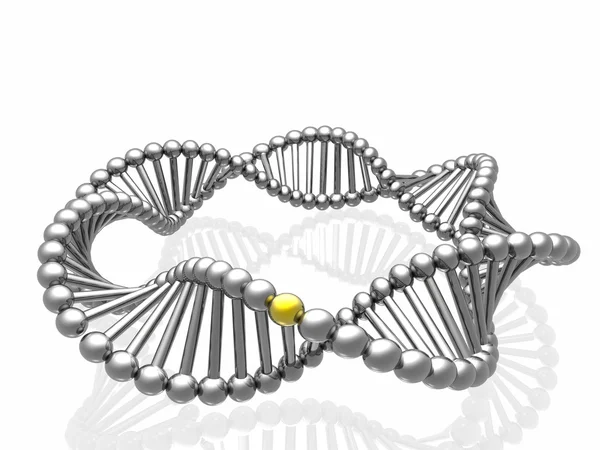 Золотой ген в ДНК — стоковое фото