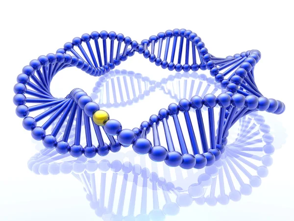 Золотой ген в ДНК — стоковое фото