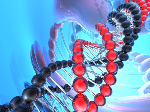 DNA的渲染 — 图库照片