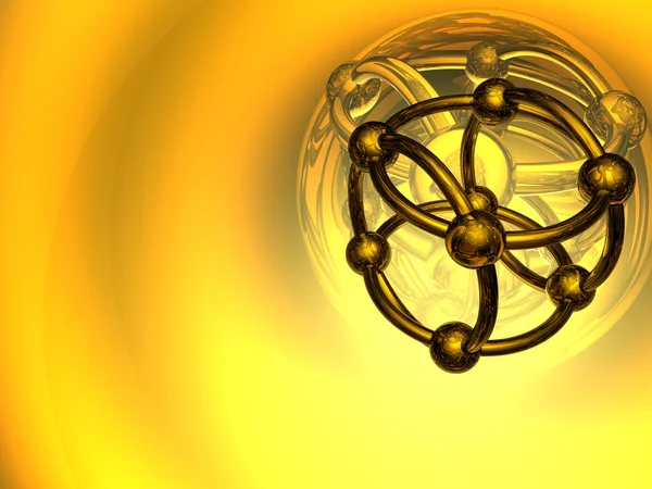 Molekülünün render — Stok fotoğraf