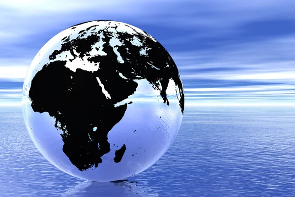 stock image Globe in ocean