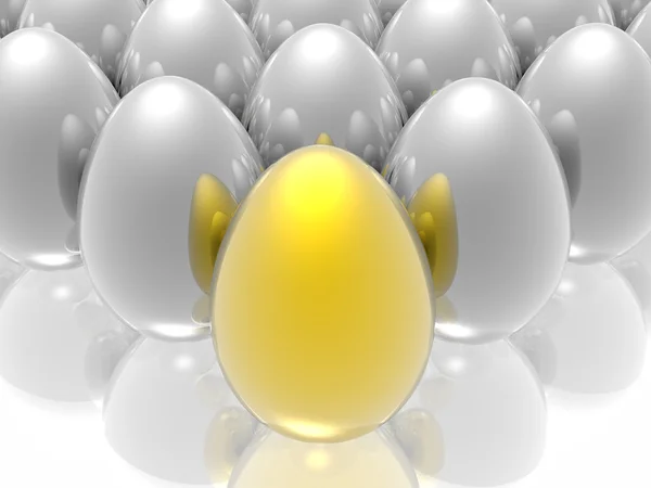 ユニークな黄金の卵 — ストック写真