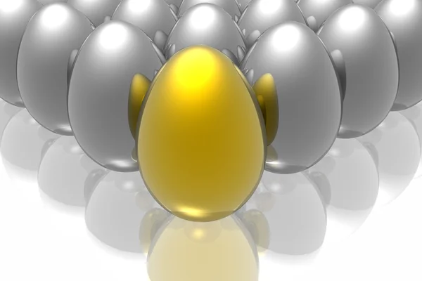 Unikatowe złote jajko — Zdjęcie stockowe