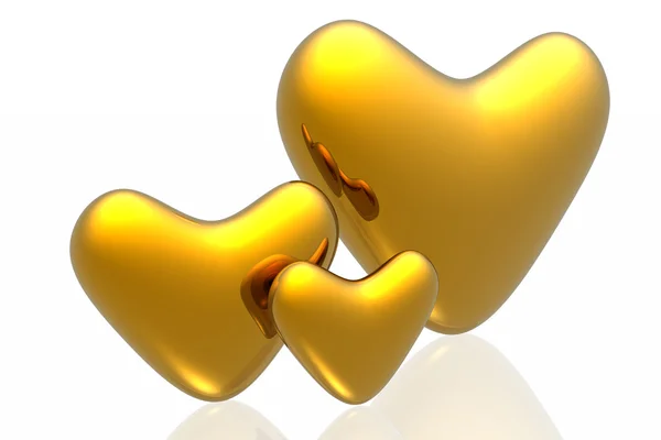 Arany szív — Stock Fotó