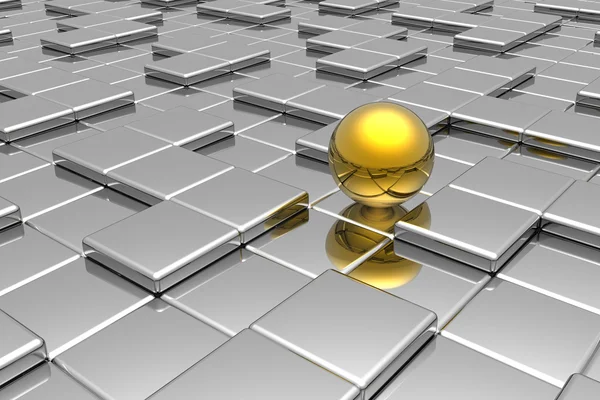 Golden leader in the labyrinth — Stock Photo, Image