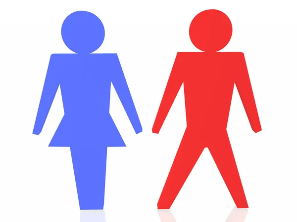Man and woman silhouette — Stock Photo, Image